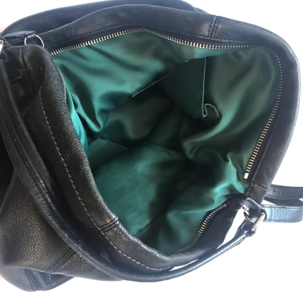 Black Coach Leather Hobo Crossbody Purse - Picture 2 of 8